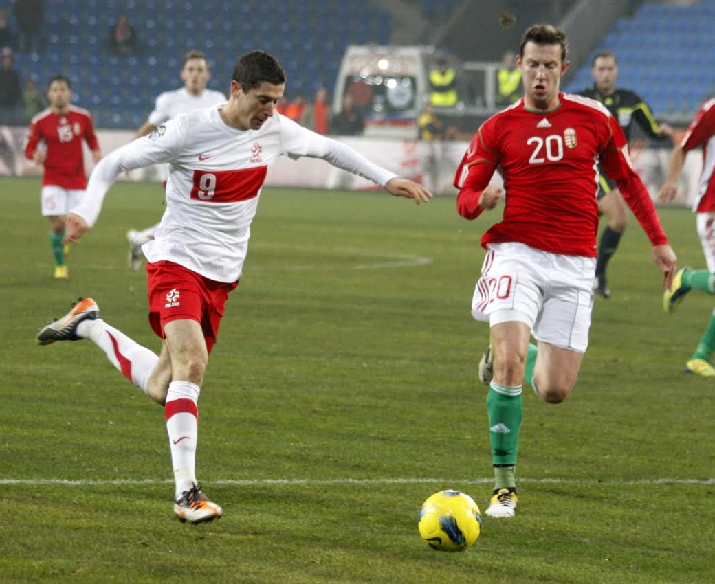 Polish association football player Robert Lewandowski (and Hungarian Ákos Elek)