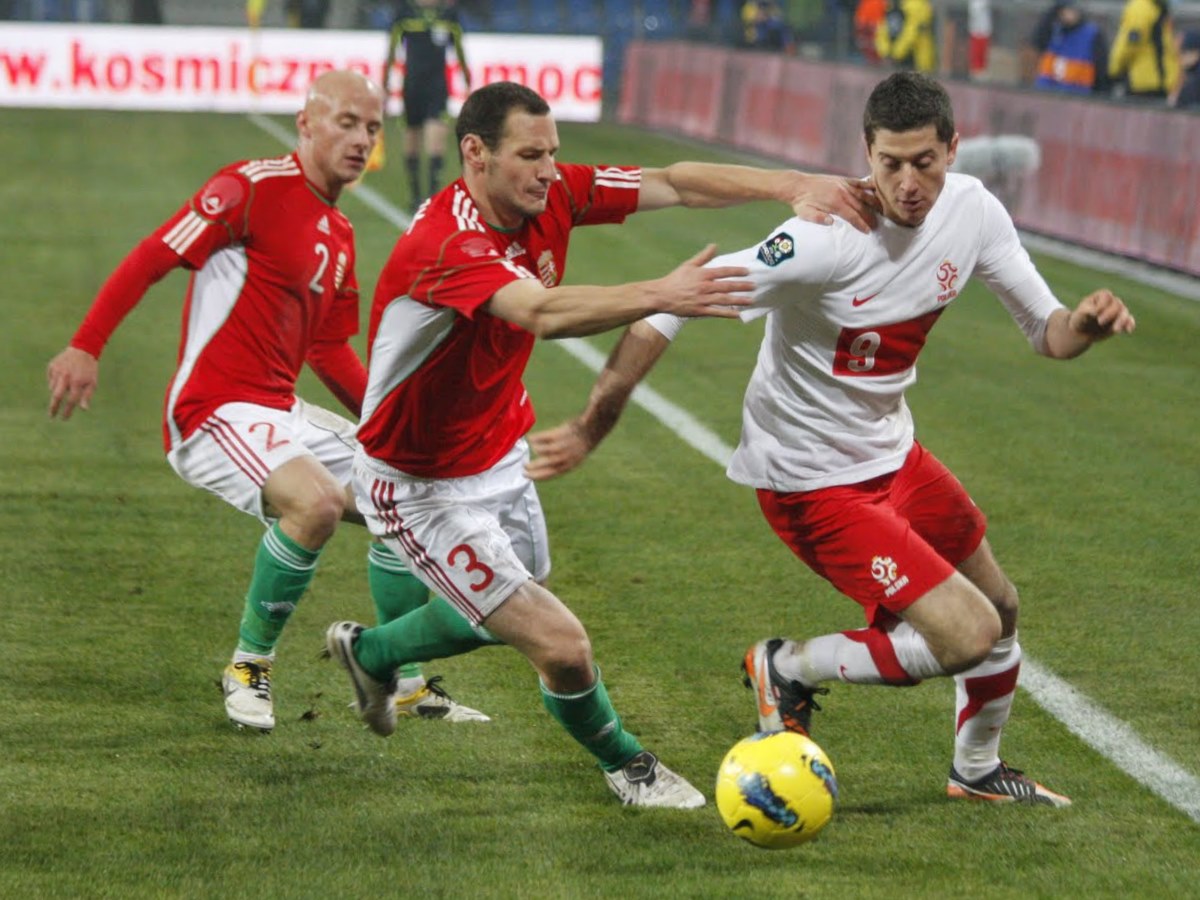 Polish football player Robert Lewandowski (and Hungarians: 2. József Varga, 3. Vilmos Vanczák